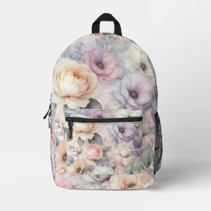 Elegante Rose Blüten Bedruckter Rucksack