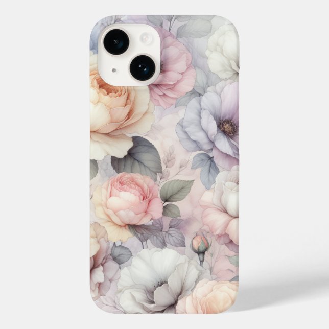 Elegante Rose Blüten Case-Mate iPhone Hülle (Rückseite)