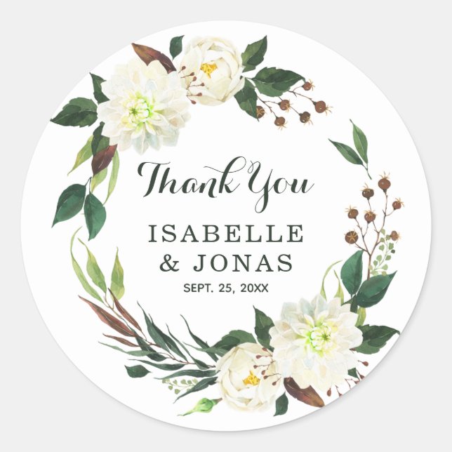 Elegante Rose Bouquet Runder Aufkleber (Vorderseite)