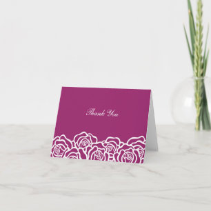 Elegante Rose Dankeschön Card Dankeskarte