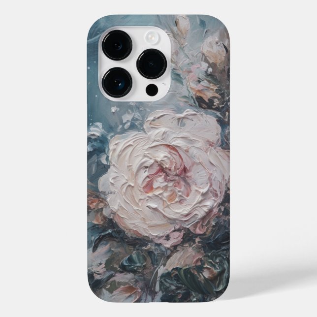 Elegante Rose der Feminine Floral Oil Painting Case-Mate iPhone Hülle (Rückseite)