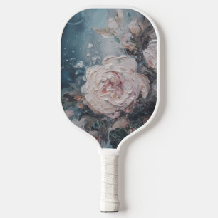 Elegante Rose der Feminine Floral Oil Painting Pickleball Schläger