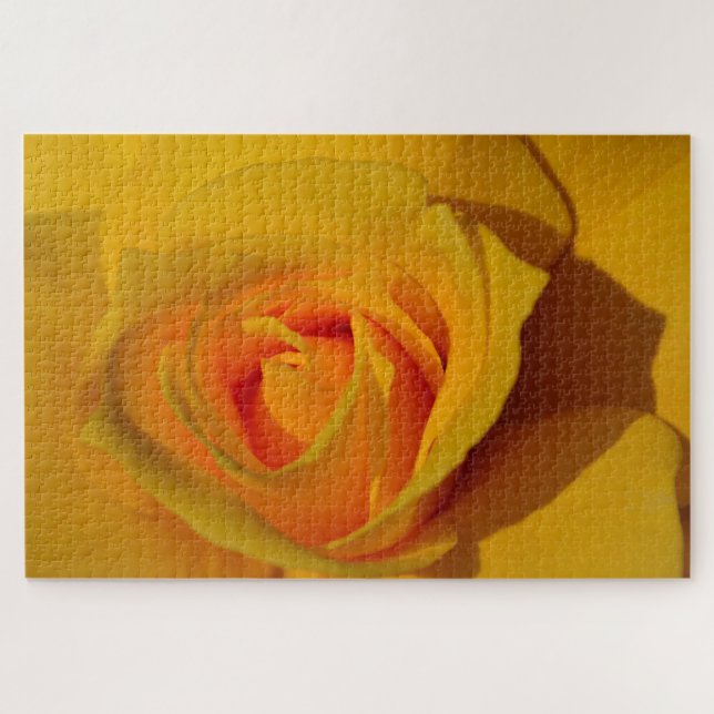 Elegante Rose der gelben Blume Puzzle (Horizontal)