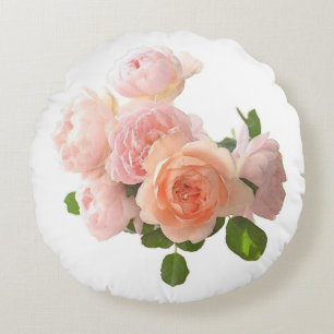 Elegante Rose Design Moderne Vorlage Trendy Rundes Kissen