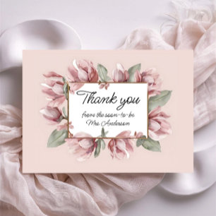 Elegante Rose Dusty Blush Dankeskarte