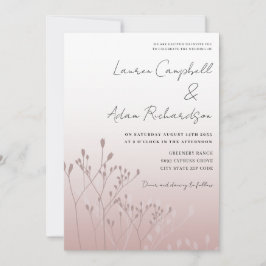 Elegante Rose Einladung