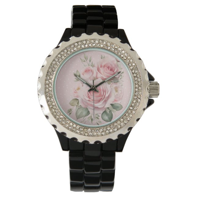 Elegante Rose eWatch Armbanduhr (Vorderseite)
