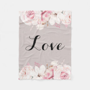 Elegante Rose Fleece Blanket