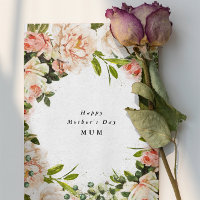 Elegante Rose Floral Romance Foto Muttertag
