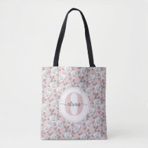 Elegante Rose Garden Monogram Pink