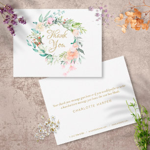 Elegante Rose Garland Business Danke Karte