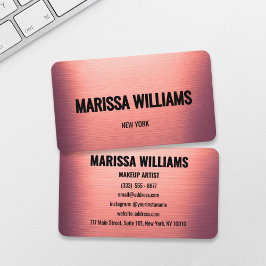 Elegante Rose, gegossene Metal Business Card Visitenkarte