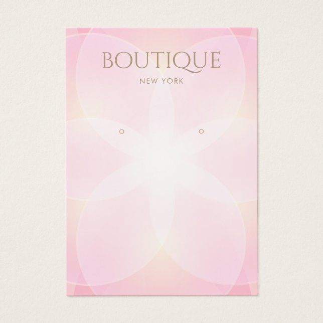 Elegante Rose Glow Earring Display Card (Vorderseite)