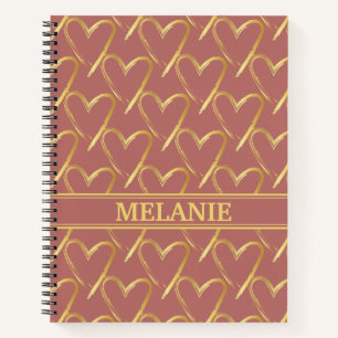 Elegante Rose Gold Beruflicher Personalisierter Na Notizbuch