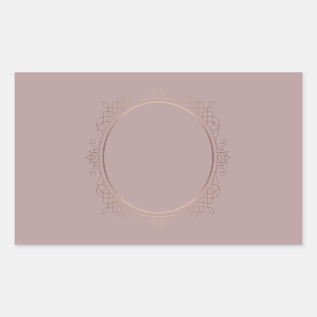 Elegante Rose Gold Blank Template hinzufügen Rechteckiger Aufkleber (Vorderseite)