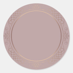Elegante Rose Gold Blank Template Trendy Modern Runder Aufkleber