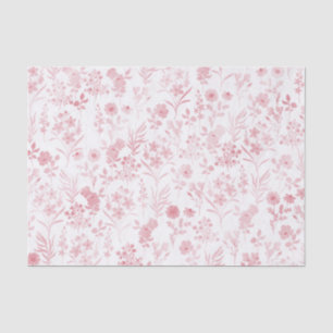 Elegante Rose Gold Blume Weiß Botanisch Seidenpapier