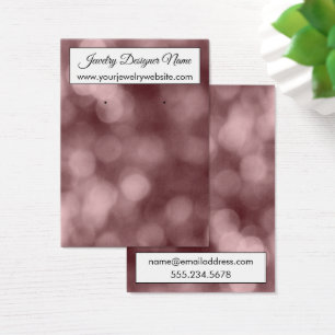 Elegante Rose Gold Bokeh Earring Display