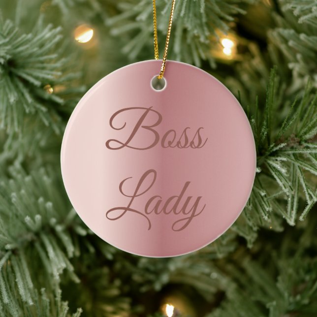 Elegante Rose Gold Boss Lady Geschenk für weiblich Keramik Ornament (Baum)