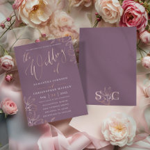 Elegante Rose Gold Botanisch Hochzeit von