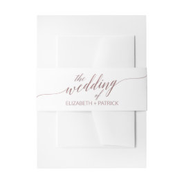 Elegante Rose Gold Calligraphy Wedding Bly Band