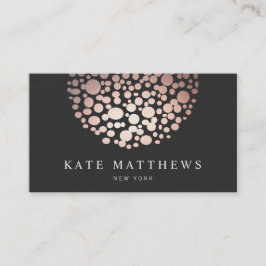 Elegante Rose Gold Circles Beauty Salon Visitenkarte