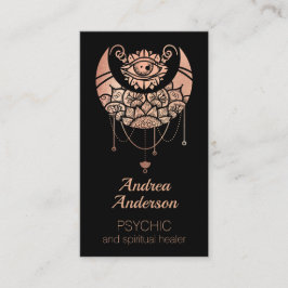 Elegante Rose Gold Crescent Moon Visitenkarte