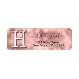 Elegante Rose Gold Custom Monogram