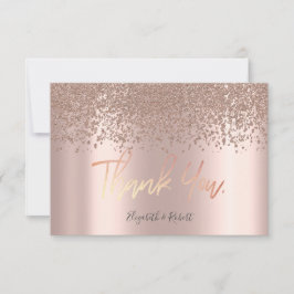 Elegante Rose Gold Diamonds Dankeschön Card Dankeskarte