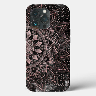 Elegante Rose Gold Dots Mandala Marmor Case-Mate iPhone Hülle