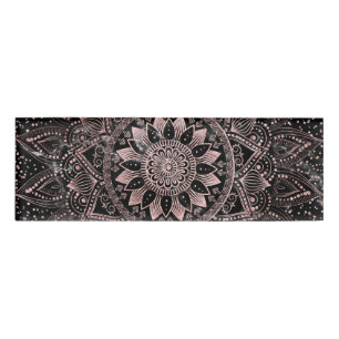 Elegante Rose Gold Dots Mandala Marmor Namenschild
