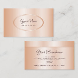 Elegante Rose Gold Effect Template Beruflich Visitenkarte
