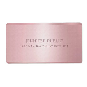Elegante Rose Gold-Farbvorlage Personalisiert