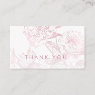 Elegante Rose Gold Floral Vielen Dank Beilage Begleitkarte