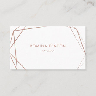 Elegante Rose Gold Foil Rahmen Moderne Berufliche Visitenkarte