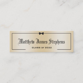 Elegante Rose Gold Formal Abschluss Name Card Telefonnummerkarte