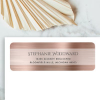Elegante Rose Gold gebürstete metallische Rücksend