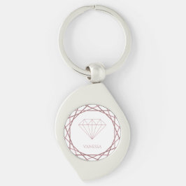 Elegante Rose Gold Geometric Schlüsselanhänger