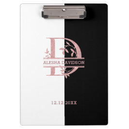 Elegante Rose Gold geteilte, benutzerdefinierte Mo Klemmbrett