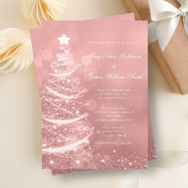 Elegante Rose Gold Glam Weihnachtsfeier Einladung