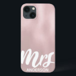 Elegante Rose Gold Glass Texture Mrs. Surname Case-Mate iPhone Hülle<br><div class="desc">Elegante Rose Gold Mrs. Surname Design. Sie sind herzlich eingeladen, meinen Laden für schönere Produkte zu besuchen.</div>