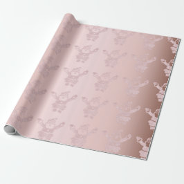 Elegante Rose Gold Glitzer Geschenkpapier