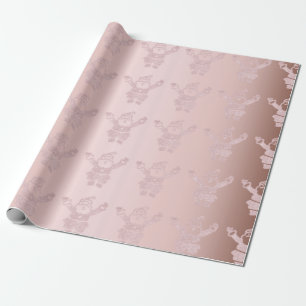 Elegante Rose Gold Glitzer Geschenkpapier