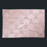 Elegante Rose Gold Glitzer Gingerbread Man Pattern Geschirrtuch<br><div class="desc">Weihnachtsgingerbrot Man Muster in Imitaten Rose Gold Glitzer</div>