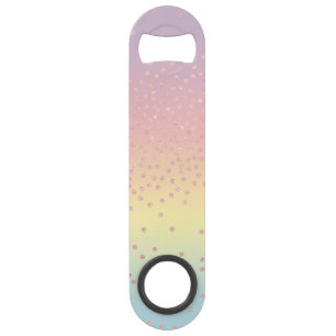 Elegante Rose Gold Glitzer Konfetti Dots Gradient Speed Flaschenöffner