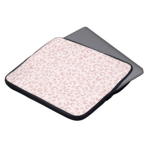 Elegante Rose Gold Glitzer Leopard Tierwerbung Laptopschutzhülle