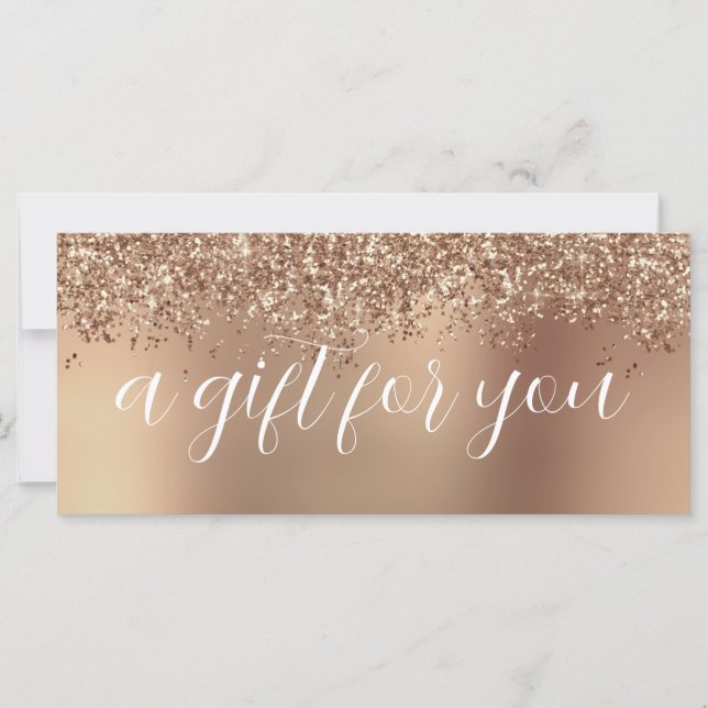 Elegante Rose Gold Glitzer Make-up & haar (Vorderseite)