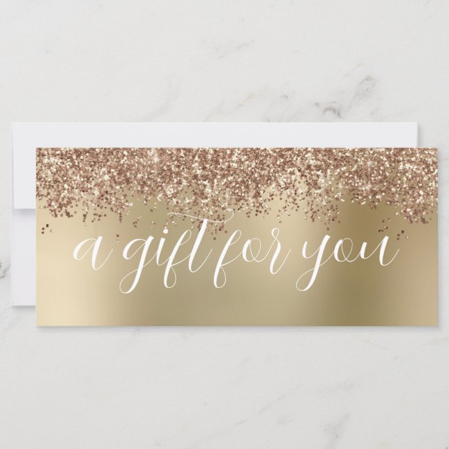 Elegante Rose Gold Glitzer Make-up & haar (Vorderseite)