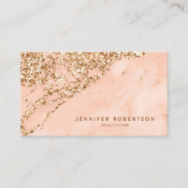 Elegante Rose Gold Glitzer Marmor Visitenkarte