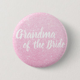 Elegante Rose Gold Glitzer Oma der Braut Button
